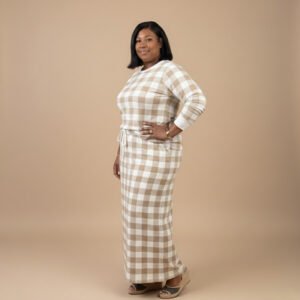 Restful Grace Plaid Pajama Skirt